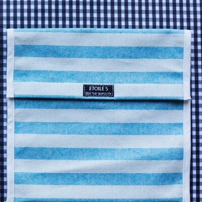 sandwich holder-in-cotton-resin-stripes-blue