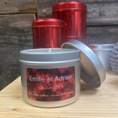 Handmade scented candle in metal container 90 gr
