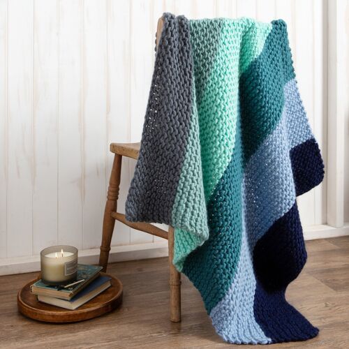 Ocean Breeze Blanket Beginner Knitting Kit