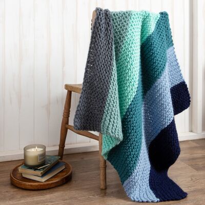 Ocean Breeze Blanket Strickset für Anfänger