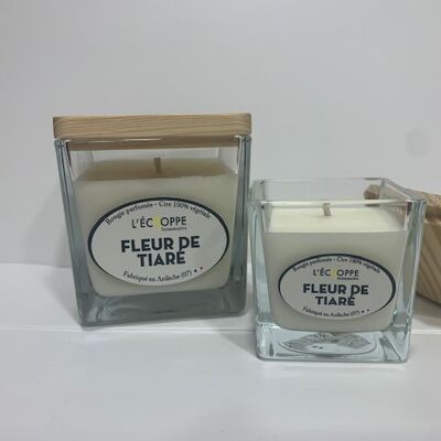 SCENTED CANDLE 100% VEGETABLE SOYA WAX - 6X6 80 G FLEUR DE TIARE