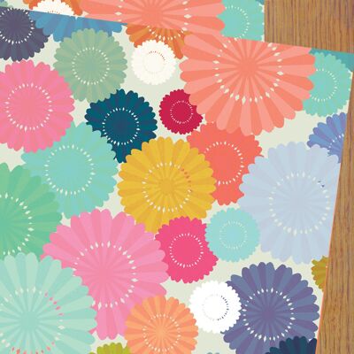 WP105 Paper Fan Wrapping Paper
