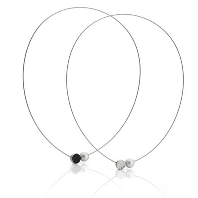 Halskette Mini Ball C192 - Matt Silber