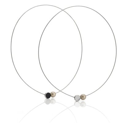 Collar Mini Bola C192 - Plata | oro