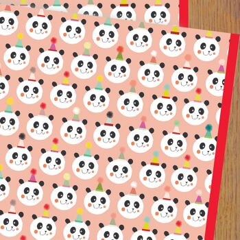 Papier d'emballage cadeau Panda WP107 1