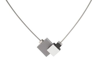 Collier Quatre carrés C145 - Rouge | Rose 2