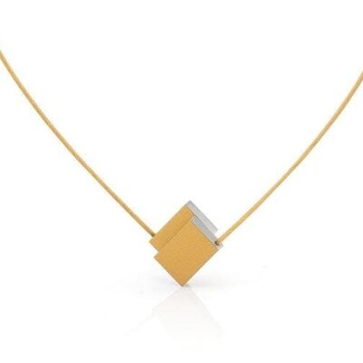 Necklace Rectangle V-shape with gold C214G