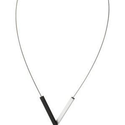 Necklace Straight and corner C207 - Black | Mat