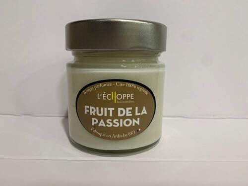 BOUGIE PARFUMEE CIRE 100 % VEGETALE SOJA - 180 G FRUIT DE LA PASSION