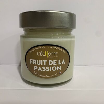 BOUGIE PARFUMEE CIRE 100 % VEGETALE SOJA - 180 G FRUIT DE LA PASSION