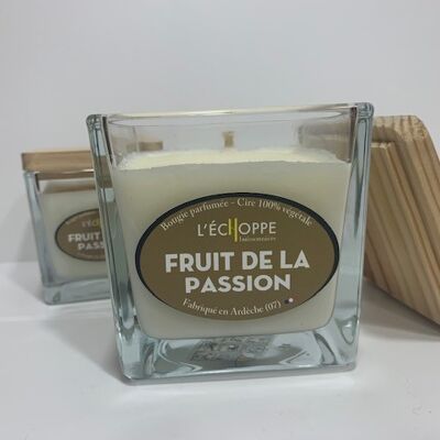 BOUGIE PARFUMEE CIRE 100 % VEGETALE SOJA - 8X8 190 G FRUIT DE LA PASSION