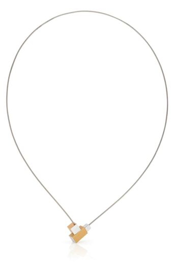 Collier Carré et rectangle C206 - Or | Jaune 1