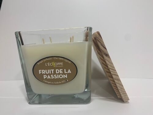 BOUGIE PARFUMEE CIRE 100 % VEGETALE SOJA - 10X10 350 G FRUIT DE LA PASSION