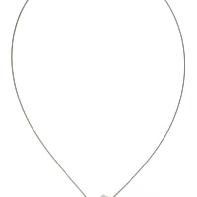 Collier Twee kubusjes C205 - Rood