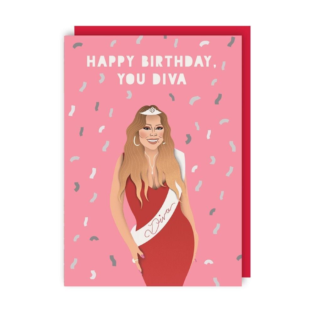 Confezione da 6 biglietti di compleanno Mariah Carey