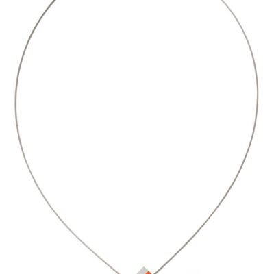 Collier Twee kubusjes C205 - Oranje