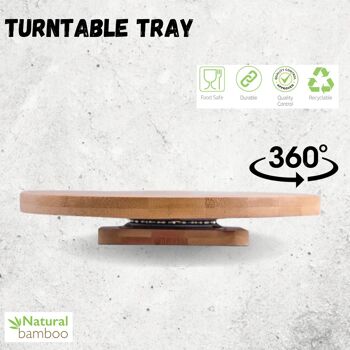 Turntable Bamboo Tray WL‑771081/A 3