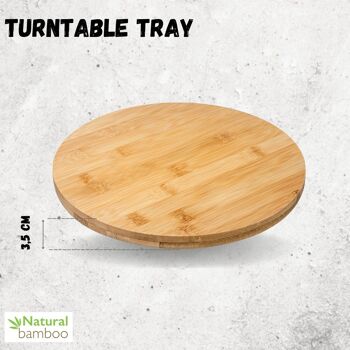 Turntable Bamboo Tray WL‑771081/A 7