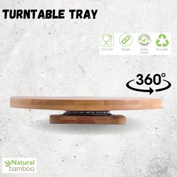 Turntable Bamboo Tray WL‑771081/A 8