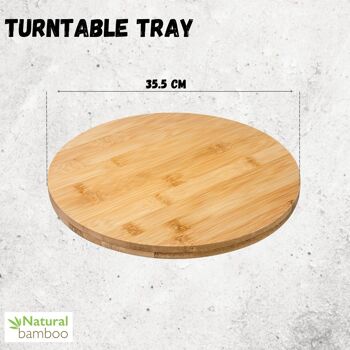 Turntable Bamboo Tray WL‑771081/A 9