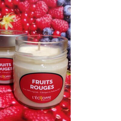 SCENTED CANDLE 100% VEGETABLE SOYA WAX - 180 G RED FRUIT