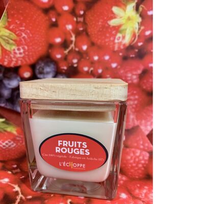 SCENTED CANDLE WAX 100% VEGETABLE SOYA - 6X6 80 G RED FRUIT