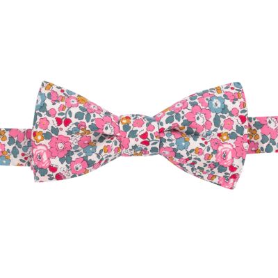Liberty Betsy Ann pink green bow tie