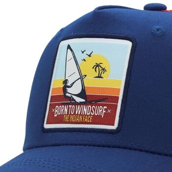 8433856068108 - Casquette Trucker Born to Windsurf Blue The Indian Face pour homme et femme 4