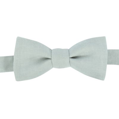 Noeud papillon Lin vert de gris