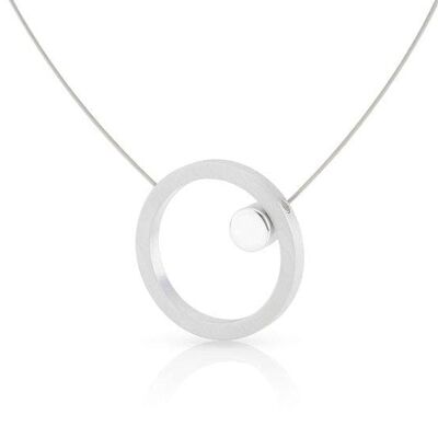 Necklace Large ring with shiny circle C180