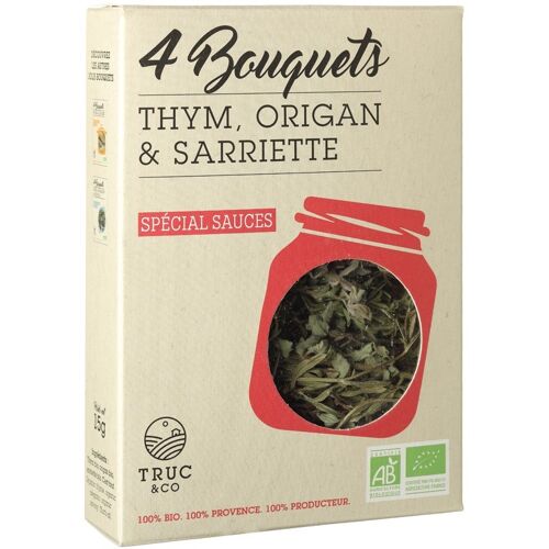 Bouquets garnis Thym, Origan et sarriette bio