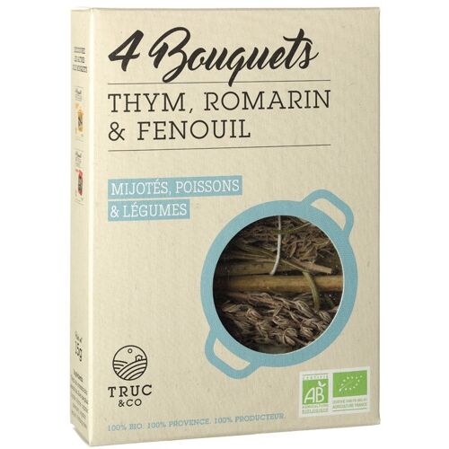 Bouquets garnis Thym, romarin & fenouil bio