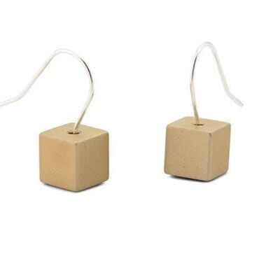 Earring With cube O40 - Gold