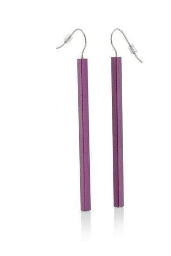 Boucles d'oreilles longues en différentes couleurs O38 - Violet 1