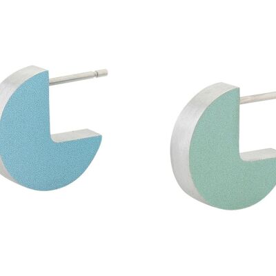 Ear studs Round creole in different colors O34 - Blue | Green