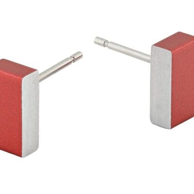 Ear Stud Rectangular O23 - Rojo