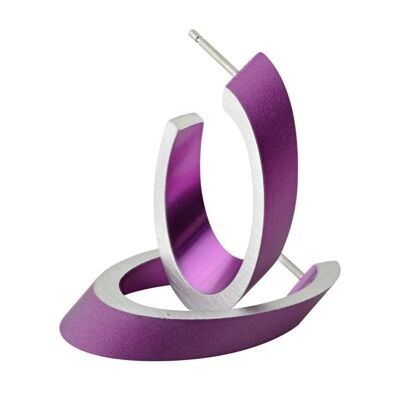 Oval creoles O21 - Purple
