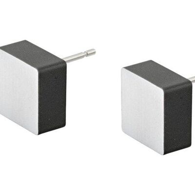 Ear Stud Square O15 - Negro