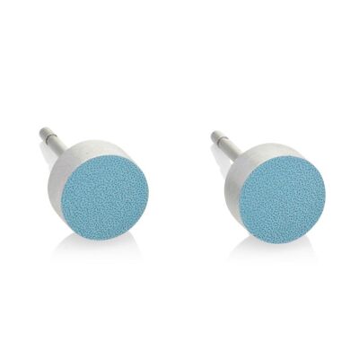 Ear stud Small round different colors O36 - Blue