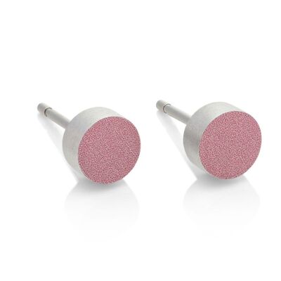 Ear stud Small round different colors O36 - Pink