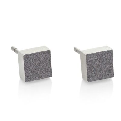 Ear stud Small square different colors O37 - Anthracite