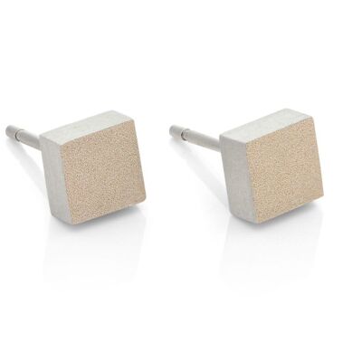 Ear Stud Small square different colors O37 - Gold | Sand