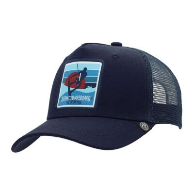 8433856068245 - Born to Wakeboard Blue The Indian Face Trucker Cap for men and women