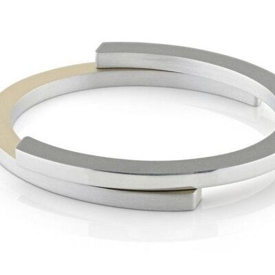 Armband Oval C-Formen A23 - Anthrazit | Sandgold