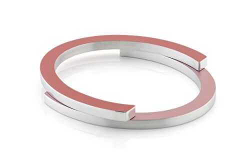 Armband Ovale C-vormen A23 - Rood | Lichtroze