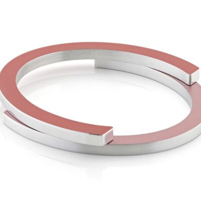 Bracelet Oval C-shapes A23 - Red | Light pink