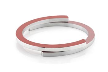 Bracelet ovale en forme de C A23 - Rouge | Rose clair 4