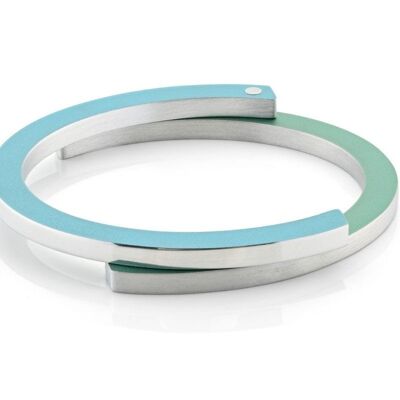 Bracelet Oval C-shapes A23 - Blue | Soft green