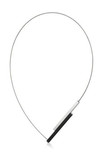 Collier Longues bandes mat | noir C149Z 1