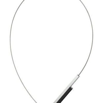 Necklace Long strips matt | black C149Z